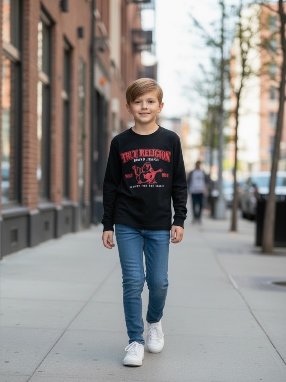 TRUE RELIGION BOYS LONG SLEEVE GRAPHIC TEE